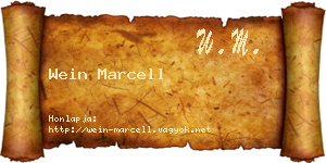 Wein Marcell névjegykártya