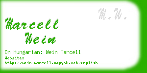 marcell wein business card